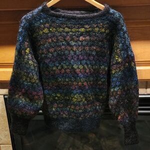 Women's Wool Rainbow Polka Dot Sweater. No Tag. Fits Women's M/L